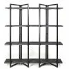 Metallirunkoinen Kirjahylly Eddy Musta 23413