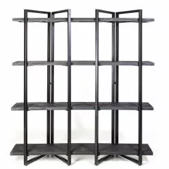 Metallirunkoinen Kirjahylly Eddy Musta 23413