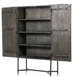 Harmaa Kaappi Kuviopaneeli Isa Gr 95648 -Default Template 4 harmaa puukaappi kuvioidut ovet isa 90cm open2