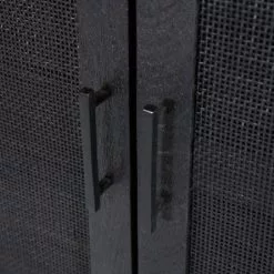 Musta Lipasto Rottinkiovilla Vic 95638 -Default Template 4 rottinkiovinen kaappi rottinkiovilla musta kaappi kapea kaappi vic lk 1