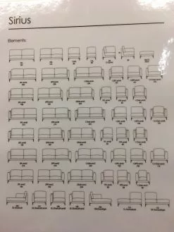 Moderni Sohva Sirius 2 -Default Template 4 sirius sohvan moduulikartta