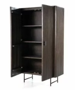 Sormipaneeli Puukaappi Remi Ruskea -Default Template 4 sormipaneelikaappi ruskea remi open