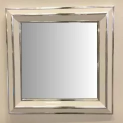 Peili Valko-Hopea 91-1112 Sw-8mf -Default Template 4 valkokehyksinen peili hopearaidalla iso peili 91 1112wi 4